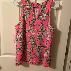 Gently Used Tropical Print Sleeveless Top